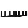 vidaXL W&uuml;rfelregale 4 Stk. Schwarz 100x15x30 cm Holzwerkstoff
