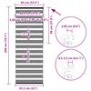 vidaXL Doppelrollo Dunkelgrau 85x200 cm Stoffbreite 80,9 cm Polyester