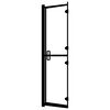 vidaXL Faltbare Duschkabine ESG Schwarz 100x140 cm