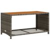 vidaXL 4-tlg. Garten-Sofagarnitur mit Kissen Grau Poly Rattan