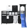 vidaXL Kinderhochbett mit Turm Wei&szlig; & Schwarz 90x190 cm Kiefernholz