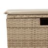 vidaXL 8-tlg. Garten-Sofagarnitur mit Kissen Beige Poly Rattan