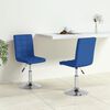 vidaXL Esszimmerst&uuml;hle 2 Stk. Drehbar Blau Stoff