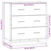 vidaXL Sideboard R&auml;uchereiche 68x35x76 cm Holzwerkstoff und Metall