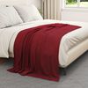 vidaXL &Uuml;berwurfdecke Bordeauxrot 170 x 130 cm Fleece