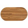vidaXL Tischplatte 90 x 45 x 3,5 cm Oval Massives Teakholz Natur
