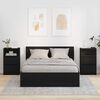vidaXL Nachttische 2 pcs Schwarz 40 x 30 x 467 cm Holzwerkstoff