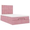 vidaXL Ottoman-Bett mit Matratzen Rosa 120x200 cm Samt