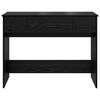 vidaXL Kosmetiktisch mit Spiegel Schwarz Eichen-Optik 100 x 45 x 76 cm