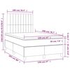 vidaXL Boxspringbett mit Matratze Dunkelbraun 120x200 cm Stoff