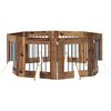 vidaXL Hundetor mit St&auml;ndern 8 pcs Altholz 60 x 60 cm Holzwerkstoff