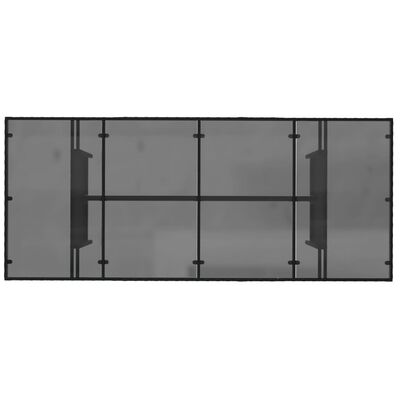 vidaXL Gartentisch mit Glasplatte Schwarz 190x80x74 cm Poly Rattan