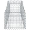vidaXL Gabionen mit Hochbogen 15 Stk. 200x50x40/60 cm Verzinktes Eisen
