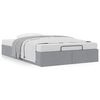 vidaXL Ottoman-Bett ohne Matratze Hellgrau 120x190 cm Stoff