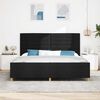 vidaXL Bettgestell mit Kopfteil Schwarz 200 x 200 cm Stoff