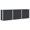 vidaXL Hochbeet Schwarz 300 x 50 x 91 cm WPC und Aluminium