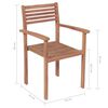 vidaXL Stapelbare Gartenst&uuml;hle 8 Stk. Massivholz Teak