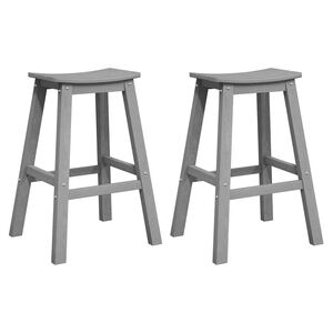 vidaXL Barhocker 2 stk. Hellgrau 52 x 43 x 73,5 cm HDPE