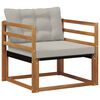 vidaXL Outdoor-Sofagarnitur Massives Akazienholz und Textilene Natur