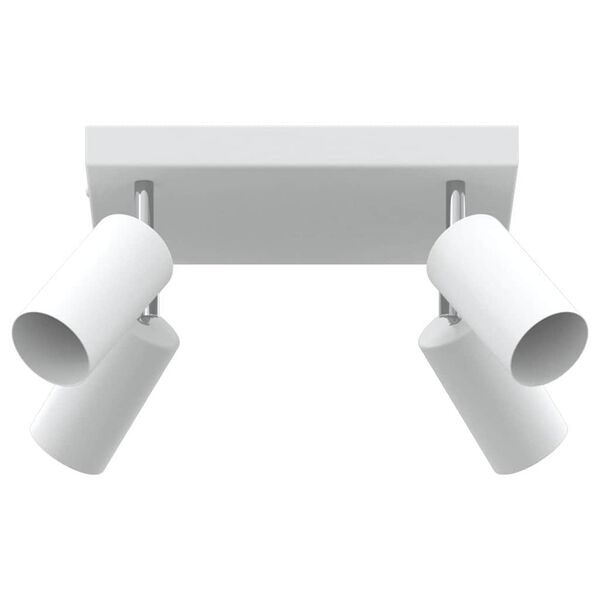 vidaXL Deckenstrahler mit Strahlern Wei&szlig; 26 x 26 x 16,5 cm Metall
