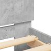 vidaXL Bettgestell mit Kopfteil und LED-Beleuchtung Betongrau