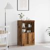 vidaXL LED-Sideboard Braun 60 x 37 x 100 cm Holzwerkstoff
