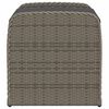 vidaXL Sitzbank mit Stauraum & Kissen Grau 80x51x52 cm Poly Rattan