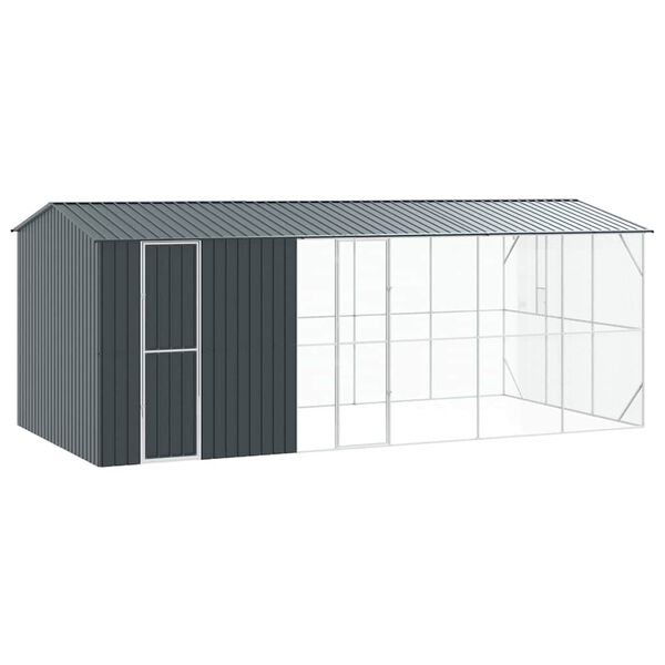 vidaXL Vogelk&auml;fig Anthrazit 645 x 310 x 247 cm Verzinkter Stahl