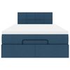 vidaXL Ottoman-Bett mit Matratze Blau 120x190 cm Stoff