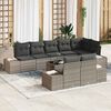 vidaXL Gartensofa-set mit Speicher Grau Poly Rattan