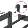 vidaXL Bettgestell Metall Schwarz 180x200 cm