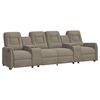 vidaXL Relaxsofa 4-Sitzer mit Getr&auml;nkehaltern Hellgrau
