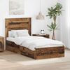 vidaXL Bettrahmen mit Kopfteil Altholz 90 x 200 cm Holzwerkstoff