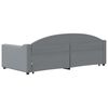 vidaXL Tagesbett Ausziehbar Hellgrau 90x190 cm Stoff