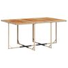 vidaXL 7-tlg. Garten-Essgruppe mit Kissen Beige Poly Rattan