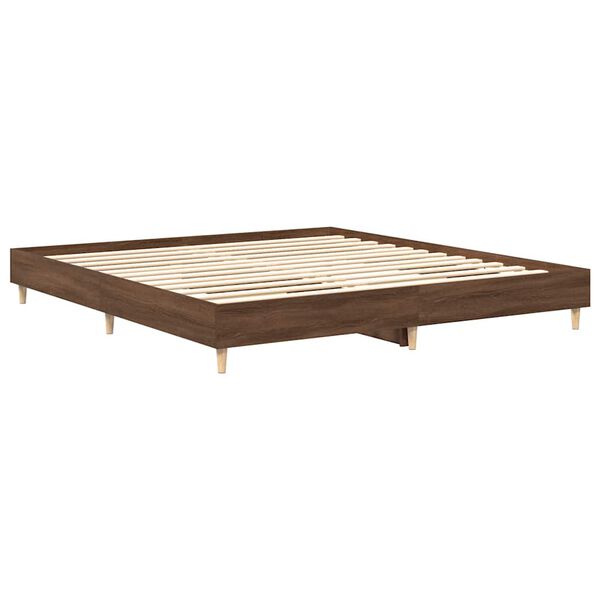 vidaXL Bettgestell ohne Matratze Braun Eichen-Optik 180x200 cm