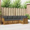 vidaXL Ecksofa Set 5 pcs Natur und Anthrazit Massivholz Akazie