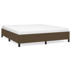 vidaXL Bettgestell ohne Matratze Dunkelbraun 180x200 cm Stoff