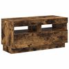 vidaXL TV-Schrank mit LED-Leuchten R&auml;uchereiche 80x35x40 cm