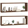 vidaXL Wandregale 2 Stk. Braun Eichen-Optik 80x15x26,5cm Holzwerkstoff