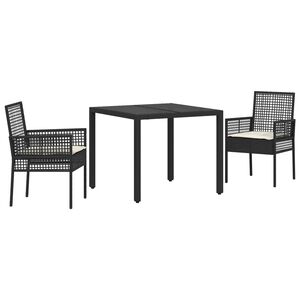 vidaXL Garten Essgruppe 9 pcs Grau Poly-Rattan