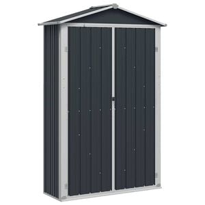 vidaXL Ger&auml;tehaus Anthrazit 116x45x175 cm Verzinkter Stahl