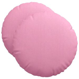 vidaXL Sitzkissen 2 pcs Rosa &Oslash;50 x 19 cm Stoff