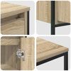 vidaXL Badezimmerm&ouml;bel-Set mit Regal 3 pcs Sonoma Eiche und Schwarz