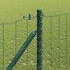 vidaXL Zaun mit Pfosten Gr&uuml;n 1 x 25 m Stahl und PVC