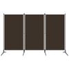vidaXL 3-tlg. Raumteiler Braun 260x180 cm
