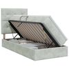 vidaXL Aufbewahrungsbett mit Matratze Hellgrau 90 x 200 cm Samt