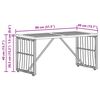 vidaXL Tisch f&uuml;r Outdoor Natur 80 x 40 x 40 cm Stahl und Poly Rattan