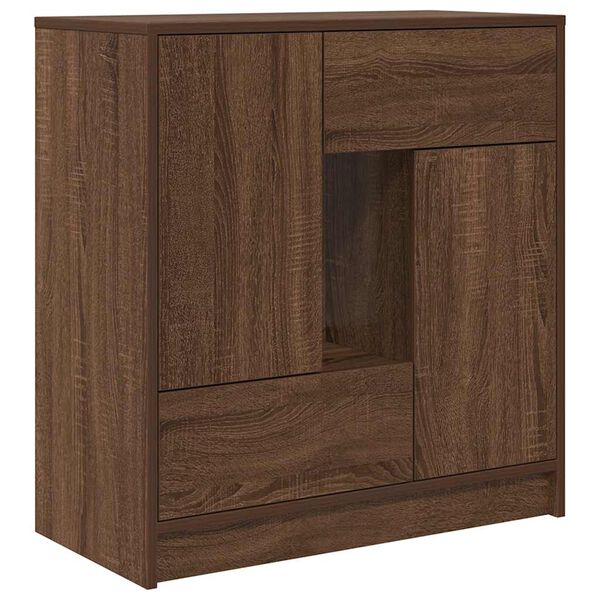 vidaXL Sideboard mit Schubladen und T&uuml;ren Braun Eichen-Optik