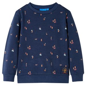 vidaXL Kinder-Sweatshirt Marineblau Melange 104